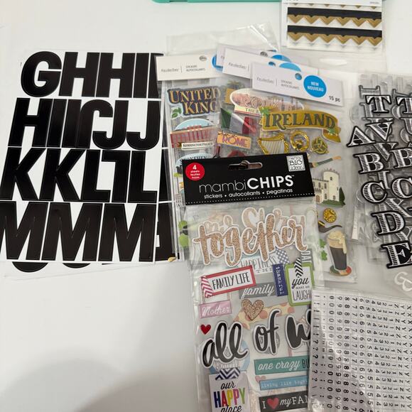 Crafting Lot Two Cutting Boards Paper Cutter Mixed Stickers - Picture 6 of 9